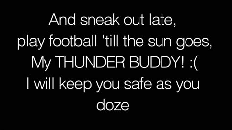 Thunder Buddies For Life Lyrics Garfield Vest