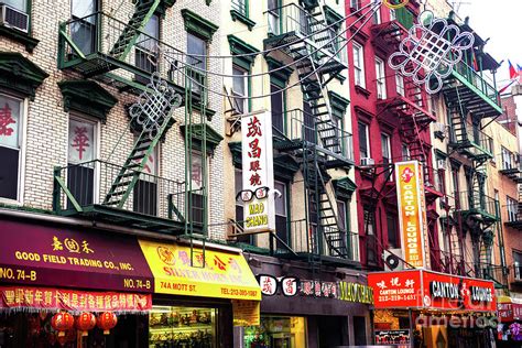 Mott Street Stores In Chinatown New York City Photograph By John