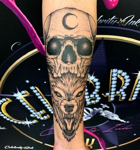 Top 30 Wolf Skull Tattoos Amazing Wolf Skull Tattoo Designs And Ideas