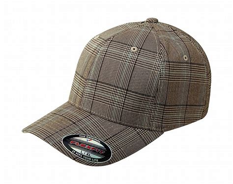Glen Check Plaid Hat Baseball Cap Fitted 6196 Largexlarge Brown