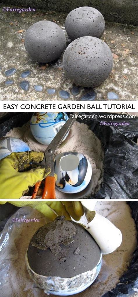 55+ ideas diy fabulous modern garden landscape designs ultra inspirants. How To Make Hypertufa-Concrete* Balls | Concrete garden ...