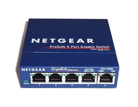 Netgear Gs105 V4 Prosafe 5 Port Gigabit Switch Bundle With Power Supply