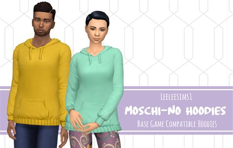 Leeleesims1 Moschi No Hoodies Base Game Sims 4 Maxis Match Cc