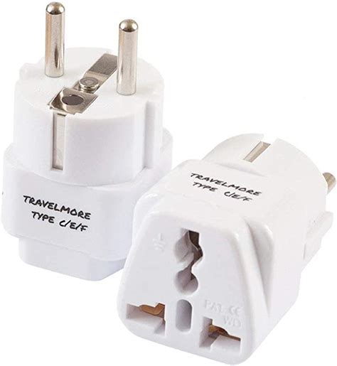 Pack European Travel Adapter Plug For European Outlets Type C Type E Type F Europe Plug