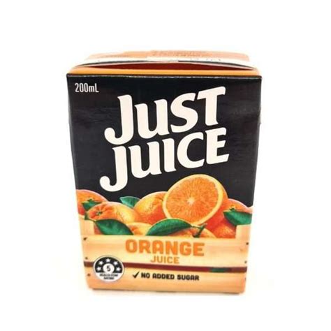Just Juice Orange Juice 200ml Popper Lepack