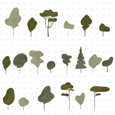 Abstract Vector Plants And Trees For Architects Studio Alternativi