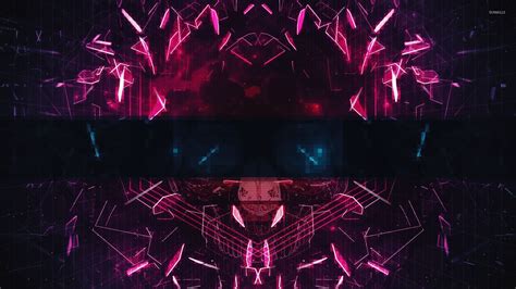 Neon Mask Made Of Shards Wallpaper 1082043
