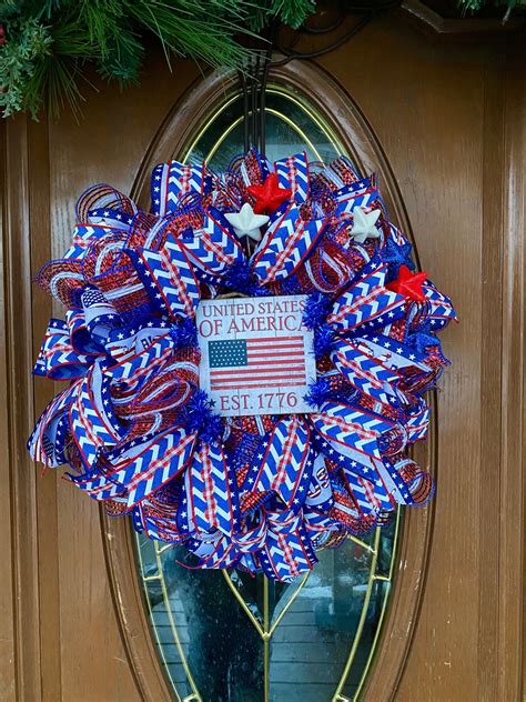 17 Patriotic Deco Mesh Wreath Patriotic Mesh Wreath Mesh Wreaths