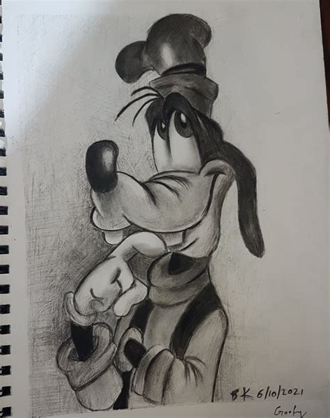 Goofy Face Original Pencil Drawing Ubicaciondepersonascdmxgobmx