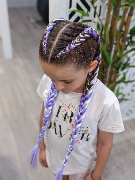 Glitter Dutch Braids Colored Hair Extensions Allure Hair Braids With Extensions