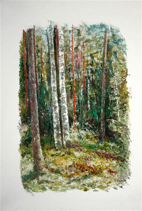 Forest Melody Oil Painting By Vladimir Volosov