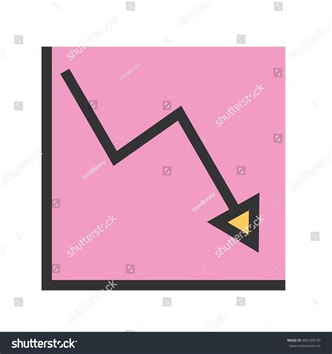 Declining Line Graph Stock Vector Royalty Free 460193137 Shutterstock