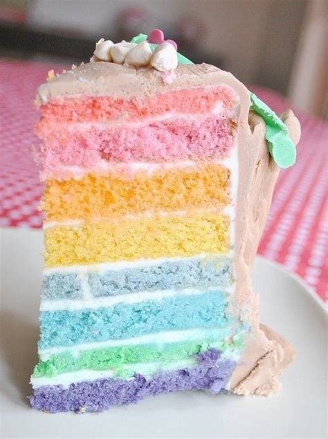 486 Easy 6 Layer Rainbow Cake Recipe Pastel Rainbow Cake Pastel