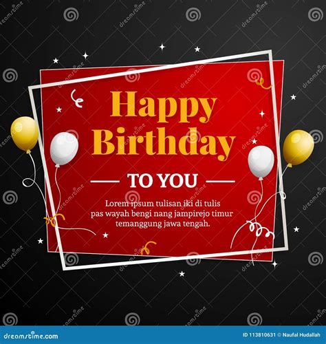 Happy Birthday To You Greeting Card Elegant Professional Banner