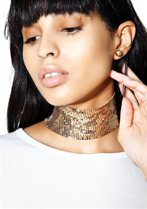 Groove Thing Sparkle Choker Set Wide Choker Chokers Glam Rings