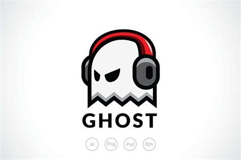 Ghost Player Logo Template Game Logo Design Game Logo Logo Templates