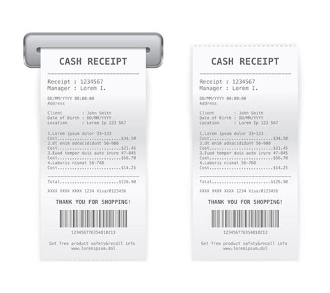Cash Register Receipt Template Ms Excel Templates