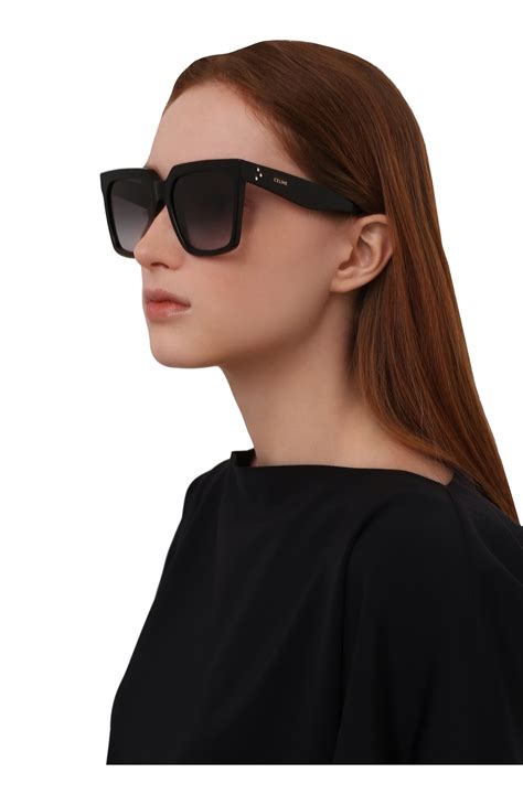 Женские черные солнцезащитные очки Celine Eyewear купить в интернет