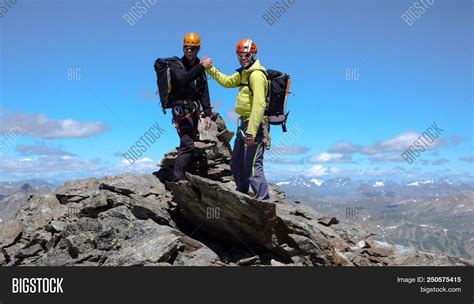 Two Mountain Climbers Image And Photo Free Trial Bigstock