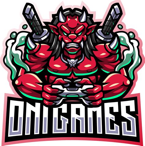 Oni Games Esport Mascot Logo By Visink Thehungryjpeg