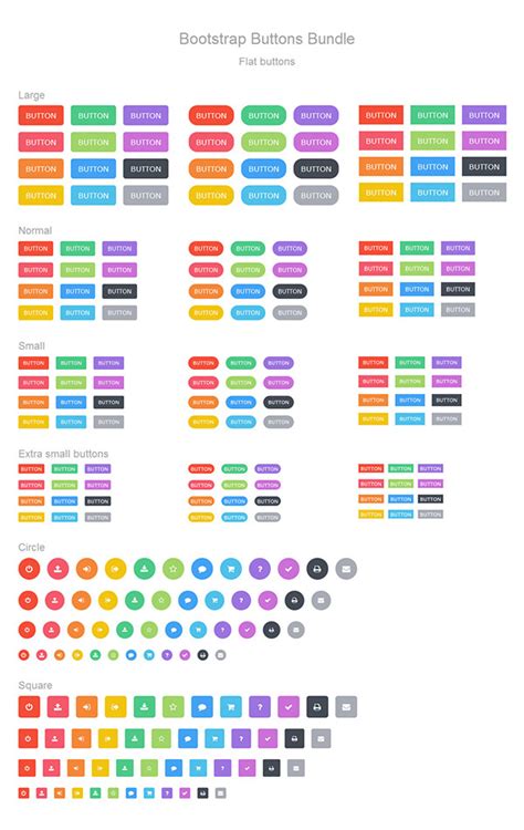 Bootstrap Buttons Bundle On Behance