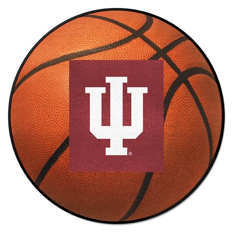 Fanmats® 1814 Basketball Ncaa Indiana University Round Nylon Area