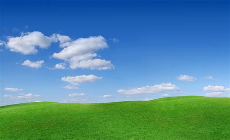 Free Download Wallpaper Field Hill Grass Clouds Sky Desktop Wallpaper