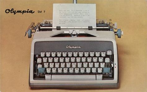 Olympia Typewriter Sm7 Portable Reading Pa Advertising Postcard