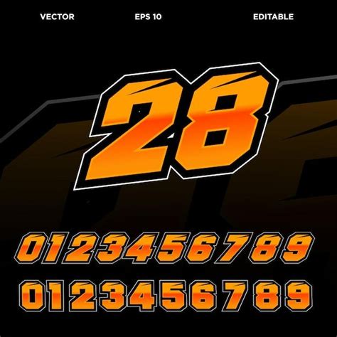 Racing Number Effect Designs Template Ve Premium Vector Freepik