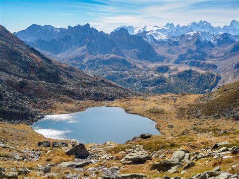 Serpent Lake In French Alps Ecrins National Park France Stock Image