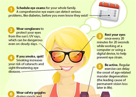 8 Tips For Healthy Eyes Infographic