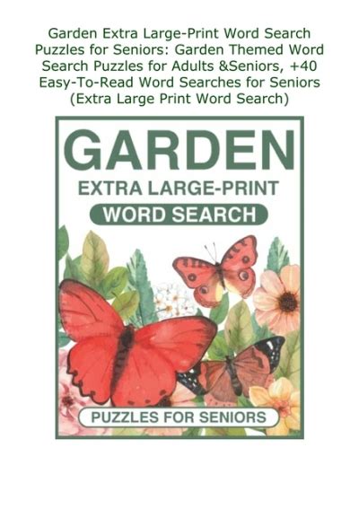 Epub Pdf Garden Extra Large Print Word Search Puzzles For Seniors