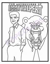 Coloring Office Printable Colouring Halpert Jimmy Colors 5pck Adult Christmas sketch template