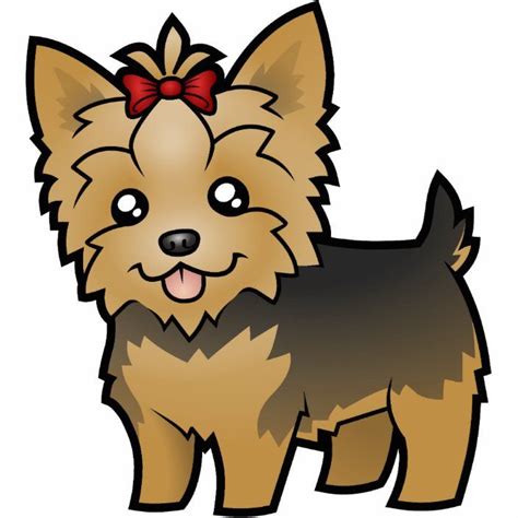 Fotoescultura Dibujo Animado Yorkshire Terrier Pelo Corto Con Zazzle