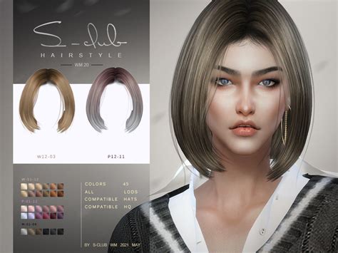 S Club Ts4 Wm Hair 202120 The Sims 4 Catalog
