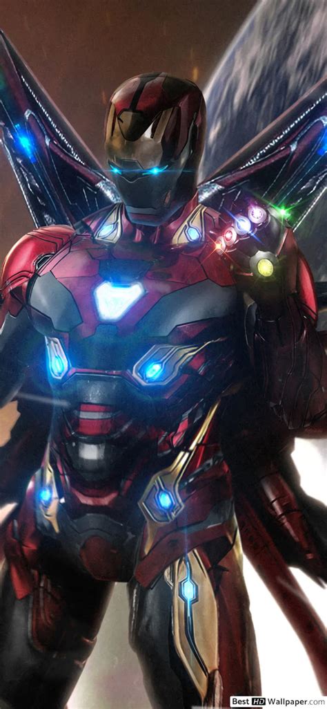 Avengers Endgame Iron Man Infinity Stones Hd Wallpaper