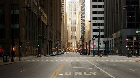 Big City Street Chicago Usa Hd Wallpaper Download