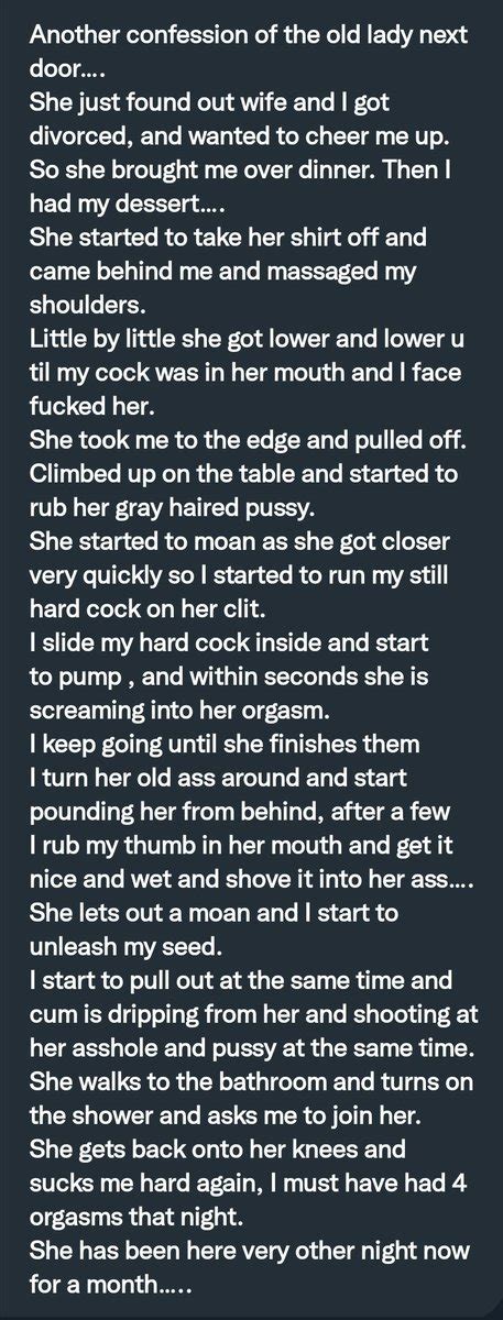 PervConfession On Twitter He Fucks His Old Lady Neighbour