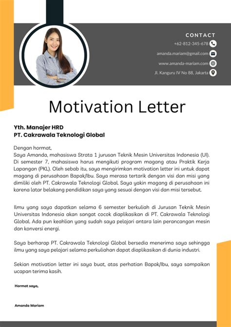 Contoh Motivation Letter Magang Viral Update My Xxx Hot Girl