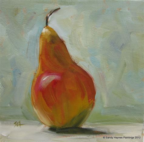 Sandy Graeser Haynes Paintings Single Pear Painting 90