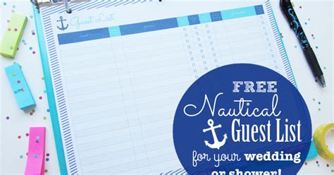 To create your guest list, start by asking the bride who she wants to invite to the shower. Clean Life and Home: Freebie: Nautical Guest List and ...