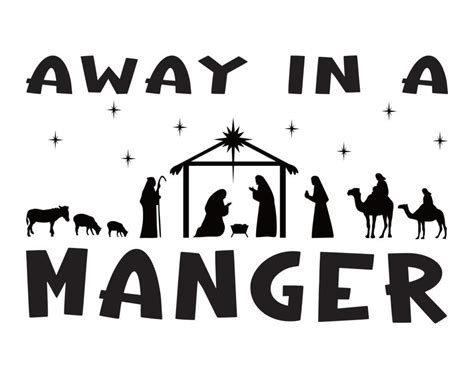 Free Christmas Printable Away In A Manger