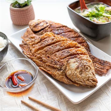 Crispy Pan Fried Red Tilapia Fish Recipe Cá Diêu Hồng Chiên Giòn