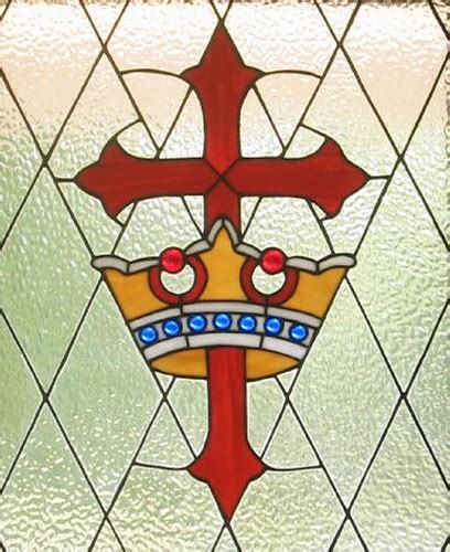 Stained Glass Cross And Crown Flickr Photo Sharing