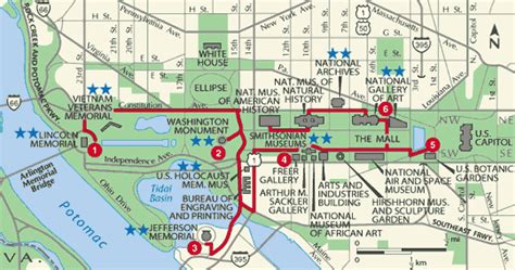 Walking Tour Of Washington Dc Mall Map Washington Dc • Mappery