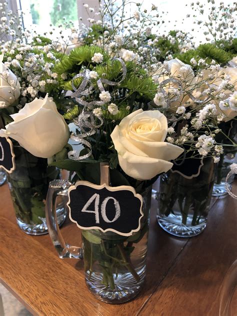 40th Birthday Party Centerpieces