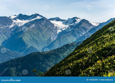 Alaska S Chugach Mountains On The Kenai Peninsula Stock Image Image