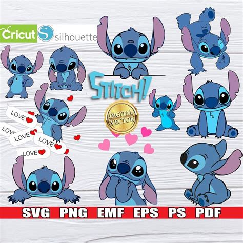 Lilo And Stitch Svg Disney Clipart Files For Cricut Silhouette • Onyx