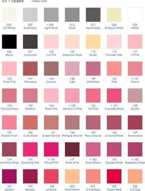 Image Result For Shades Of Pink With The Name Of The Color Shades Of
