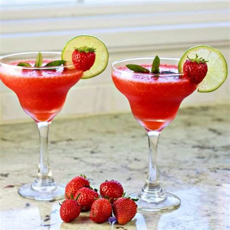 Strawberry Daiquiri Recipe With Malibu Coconut Rum Homemade Food Junkie
